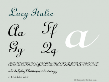 Lucy Italic 1.0 Tue Jul 27 11:03:19 1993图片样张