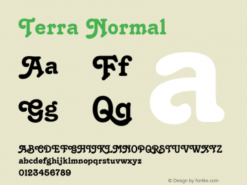 Terra Normal Altsys Fontographer 4.1 12/22/94 Font Sample