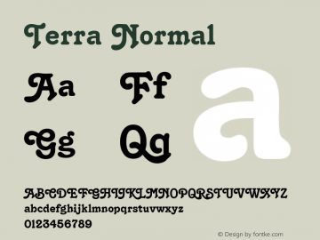 Terra Normal Altsys Fontographer 4.1 6/11/96 Font Sample