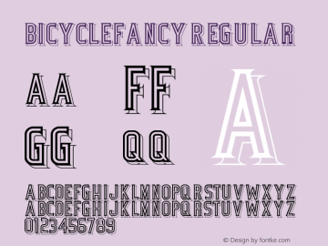 BicycleFancy Regular 1.0 Font Sample