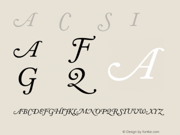 Adobe Caslon SwashItalic Version 001.001 Font Sample