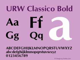 URW Classico Bold Version 2.00图片样张