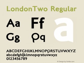 LondonTwo Regular 1.0 Font Sample