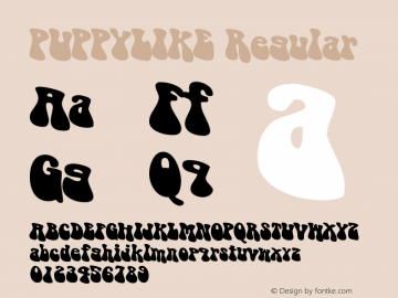 PUPPYLIKE Regular Macromedia Fontographer 4.1.4 7/29/98 Font Sample