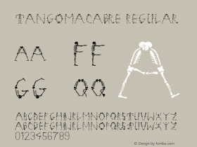 TangoMacabre Regular 1.0 2002-02-06 Font Sample