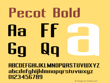 Pecot Bold 1.02图片样张