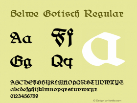 Belwe Gotisch Regular Version 001.001 Font Sample