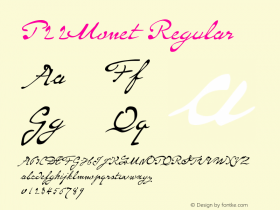 P22Monet Regular Version 001.000 Font Sample