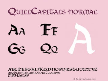 QuillCapitals normal 001.003 Font Sample