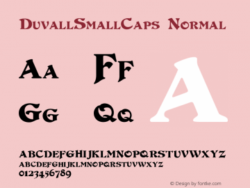 DuvallSmallCaps Normal Version 1.00图片样张