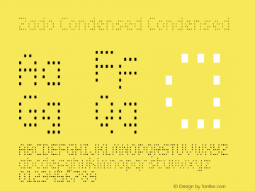 Zado Condensed Condensed 1 Font Sample