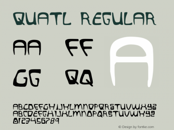 Quatl Regular 1 Font Sample