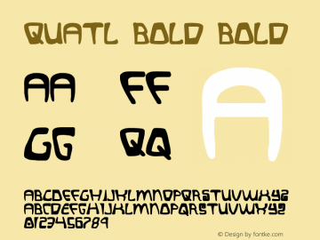 Quatl Bold Bold 1 Font Sample