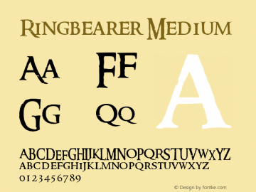 Ringbearer Medium 1.00 Font Sample