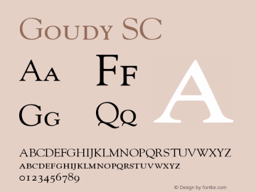 Goudy SC Version 001.000 Font Sample