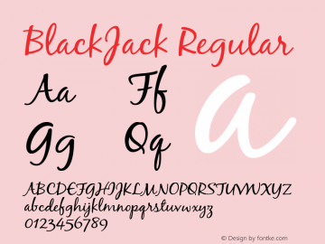 BlackJack Regular 001.000 Font Sample
