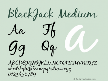 BlackJack Medium 001.000 Font Sample