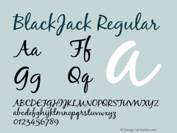BlackJack Regular 001.000 Font Sample