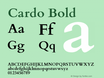 Cardo Bold Version 1.0011图片样张