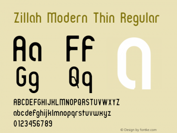 Zillah Modern Thin Regular 0.9图片样张