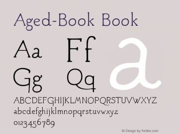 Aged-Book Book Version 001.000 Font Sample