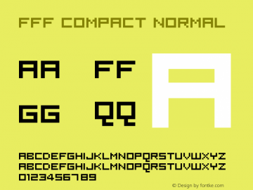 FFF Compact normal Version 001.001 Font Sample