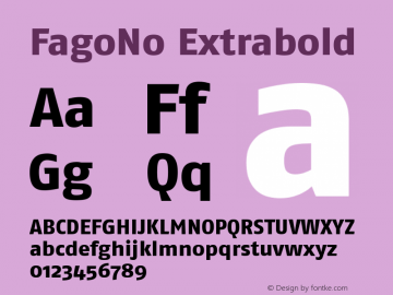 FagoNo Extrabold Version 1.00图片样张