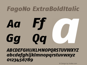 FagoNo ExtraBoldItalic Version 001.000图片样张