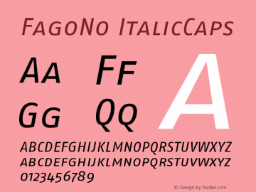 FagoNo ItalicCaps Version 001.000图片样张