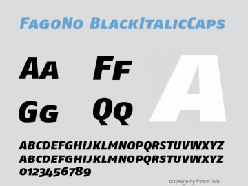 FagoNo BlackItalicCaps Version 001.000图片样张