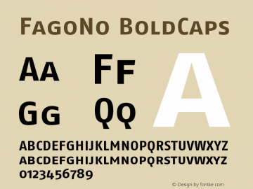 FagoNo BoldCaps Version 001.000图片样张