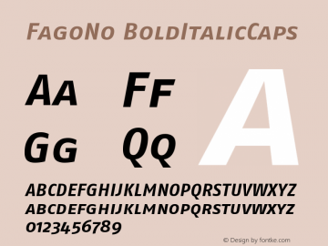 FagoNo BoldItalicCaps Version 001.000图片样张