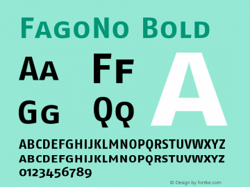 FagoNo Bold Version 001.000图片样张