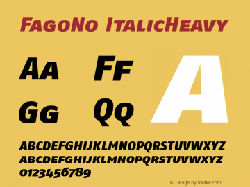 FagoNo ItalicHeavy Version 001.000图片样张