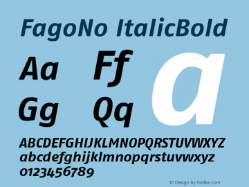 FagoNo ItalicBold Version 001.000图片样张