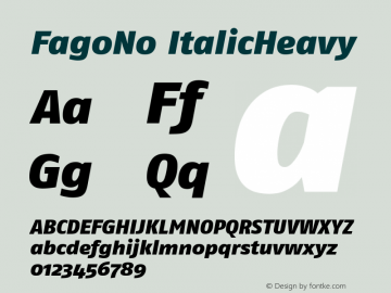 FagoNo ItalicHeavy Version 001.000图片样张