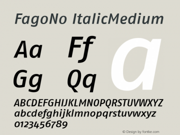 FagoNo ItalicMedium Version 001.000图片样张
