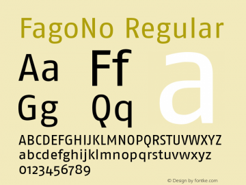 FagoNo Regular 001.000 Font Sample