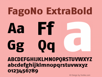FagoNo ExtraBold 001.000 Font Sample