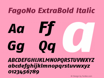 FagoNo ExtraBold Italic 001.000图片样张