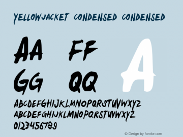 Yellowjacket Condensed Condensed 1 Font Sample