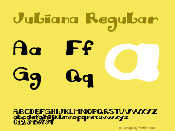 Juliana Regular Adreson - 28/01/02 Font Sample