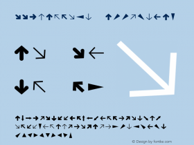 FFDingbats ArrowsOne Version 001.000 Font Sample