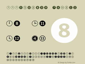 FFDingbats Number Version 001.000 Font Sample