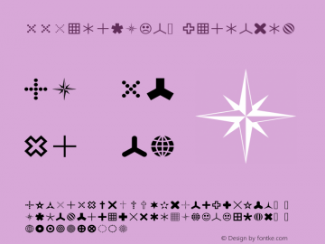 FFDingbats SignsOne Version 001.000 Font Sample