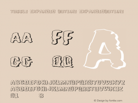 Tussle Expanded Outline ExpandedOutline Version 1.0 Font Sample