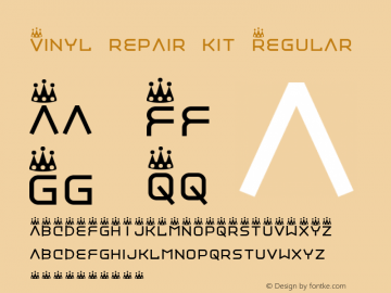 Vinyl repair kit Regular 2 Font Sample