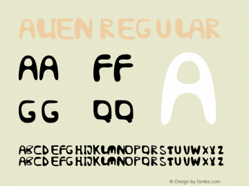 Alien Regular Version 1.00 June 3, 2007, initial release图片样张