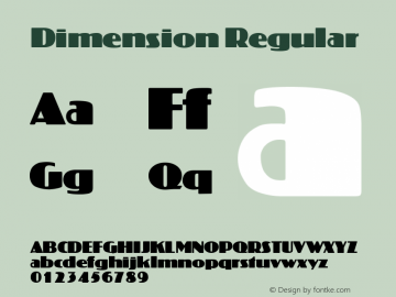Dimension Regular Brendel            :09.12.1994 Font Sample