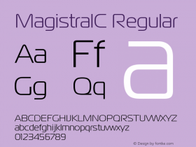 MagistralC Regular Version 001.000 Font Sample